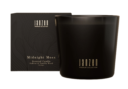 JANZEN SCENTED CANDLE MIDNIGHT MOSS PREMIUM BLACK 500ML
